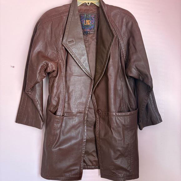 LNR Jackets & Blazers - 💚LNR Vintage Brown Leather Coat